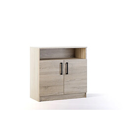 Bestmobilier Commode Hayato Bois 80 cm