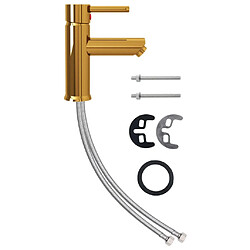 VIDAxl Robinet de lavabo Doré