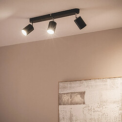 Ledkia Albus Plafonnier Métal Noir