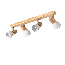 Ledkia Plafonnier Tautau 4 Spots Blanc