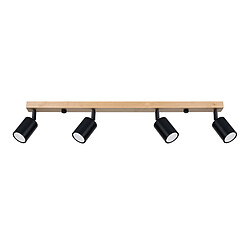 Sollux Verdo Spot de Plafond 4x GU10 - Bois Noir