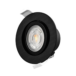 BRAYTRON Lot de 10 spots LED encastrables 3en1 rond noir 7W IP20 Dimmable