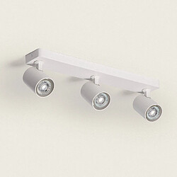 Ledkia Plafonnier Orientable Blanc Cora 3 Spots