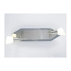 Luminaire Center Diama Spot - Nickel/Chrome Poli Spot - Nickel/chrome poli/verre opal - 2 ampoules G9 40W max - Ampoules incluses - IP20 - Intensité variable