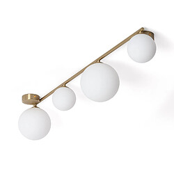 Ledkia Moonlight Brass Plafonnier - Blanc