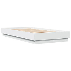 VIDAXL Cadre de lit blanc 90x190 cm bois d'ingénierie