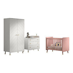 VIPACK Billy Set Commode armoire et lit rose