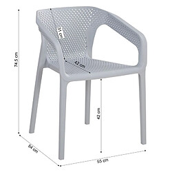 Avis Homestyle4u Lot de 4 chaises de jardin - Gris