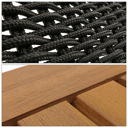 Mendler Ensemble lounge de jardin en corde et bois d'acacia