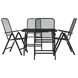 vidaXL Ensemble à manger de jardin 5 pcs - Anthracite
