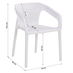 Avis Homestyle4u Lot de 4 chaises de jardin - Blanc