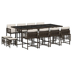 vidaXL Ensemble 13 pcs - Marron