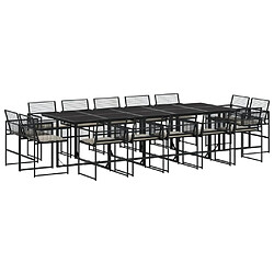 vidaXL Ensemble 15 pcs - Noir