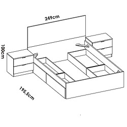 Pegane Tête de lit - Blanc