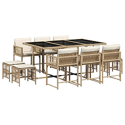 VidaXL Ensemble 11pcs beige