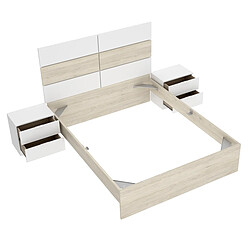 Avis Pegane Tête de lit avec chevets - Blanc