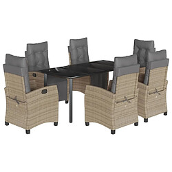 VIDAXL Ensemble à manger - Beige