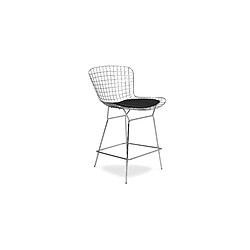 ICONIK INTERIOR Tabouret Design Grille Métallique - Lived Noir pas cher