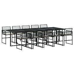 vidaXL Ensemble à dîner 11 pcs - Noir