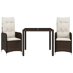 vidaXL Ensemble de bistro 3 pcs