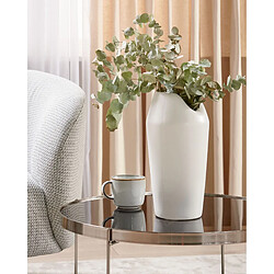 Beliani Apamea - Vase décoratif en céramique 33 cm - Blanc