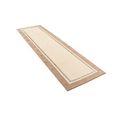 Vidal Tapis de couloir en laine 295x81 brun Darya