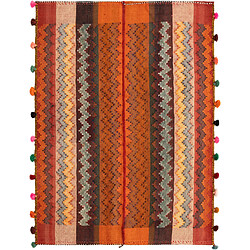 Vidal Tapis de laine 197x147 orange Jajim