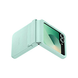 Acheter Samsung Galaxy Z Flip 6 - Coque Bigben simili cuir vert d'eau