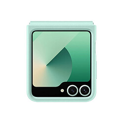Avis Samsung Galaxy Z Flip 6 - Coque Bigben simili cuir vert d'eau