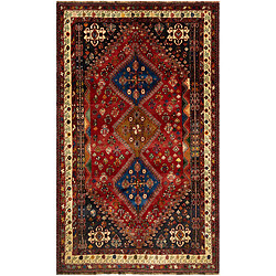 VIDAL Tapis Ghashghai 284x171 rouge Tapis perse en laine - 1,2 cm d'épaisseur - 200 000 nœuds/mètre carré