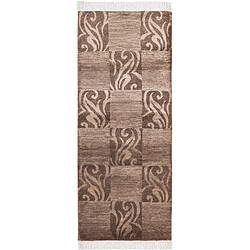 Vidal Tapis de couloir en laine 206x81 brun Darya