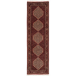 Vidal Tapis de couloir en laine 298x85 rouge Bidjar