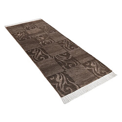 Vidal Tapis de couloir en laine 206x81 brun Darya