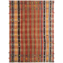 VIDAL Jajim - Tapis Persan Rouge 211x151 cm