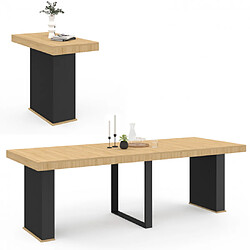 Idmarket MARKET Table console Eden 235 - Bois et noir