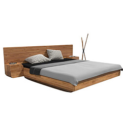 BIM FURNITURE bim_furniture Lit en bois Mutombo - Chêne massif 140x200 cm