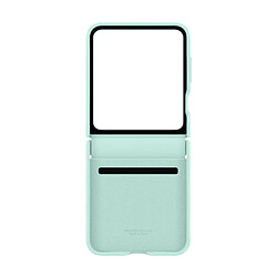 Samsung Galaxy Z Flip 6 - Coque Bigben simili cuir vert d'eau