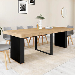 Idmarket MARKET Table console Eden 235 - Bois et noir