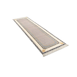 Vidal Tapis de couloir en laine 302x81 gris Darya