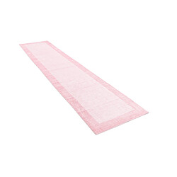 Vidal Tapis de couloir en laine 396x81 rose Darya