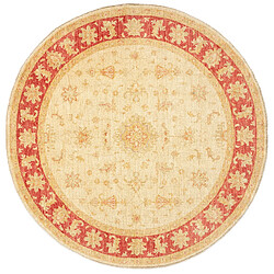 Vidal Tapis Kaizar - Beige Tapis de laine pakistanais - Pièce nouée à la main - Style oriental authentique