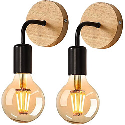 stoex 2PCS Appliques Murales Modernes - Noir