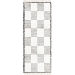 Vidal Tapis de couloir en laine 206x84 gris Darya