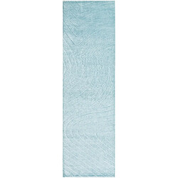 Vidal Tapis de couloir en laine 295x81 bleu Darya