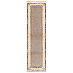 Vidal Tapis de couloir en laine 302x81 gris Darya