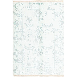 VIDAL Darya Tapis Laine - Bleu - 180x122 cm