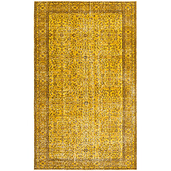 Tapis VIDAL - 277 x 165 cm Jaune Tapis de laine - Fait main - Ultra Vintage - Laine naturelle