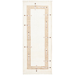 Vidal Tapis de couloir en laine 198x81 beige Darya