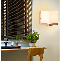 Avis Stoex Applique murale Cube Moderne - Bois et Verre