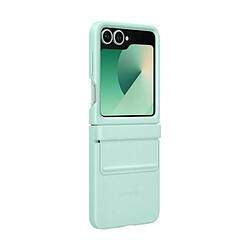 Samsung Galaxy Z Flip 6 - Coque Bigben simili cuir vert d'eau pas cher